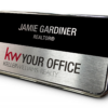 Framed Name Tag - Black/Silver 1.5x3
