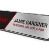 Framed Name Tag - Black/Red 1x3 Geo Name Tag