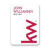 Simple All Red Name Tag (Vertical)