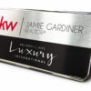 Framed Name Tag - Silver/Black 1.5x3 Luxury