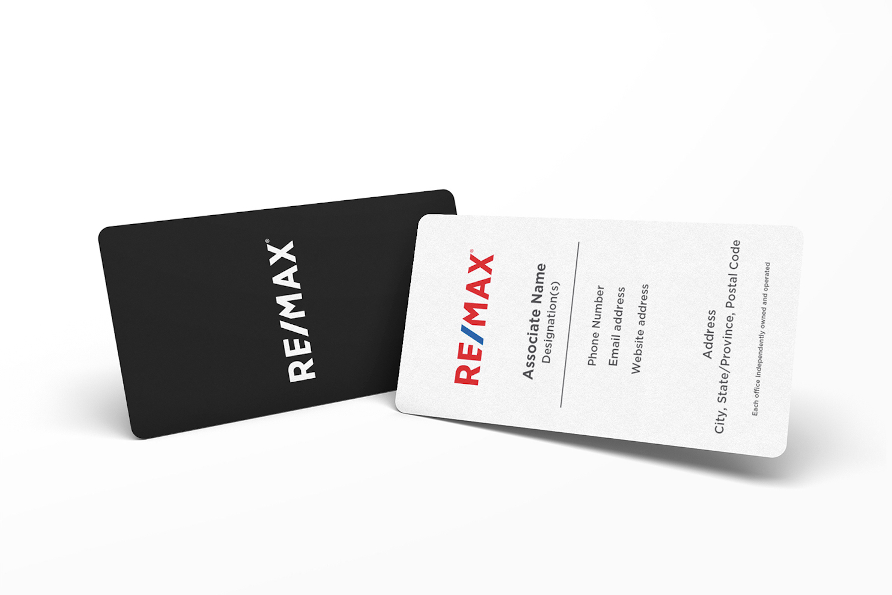 Vertical Black RE/MAX Business Card