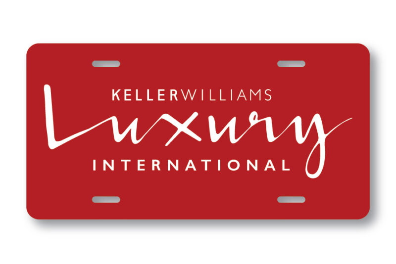 Keller Williams License plate- Luxury Red