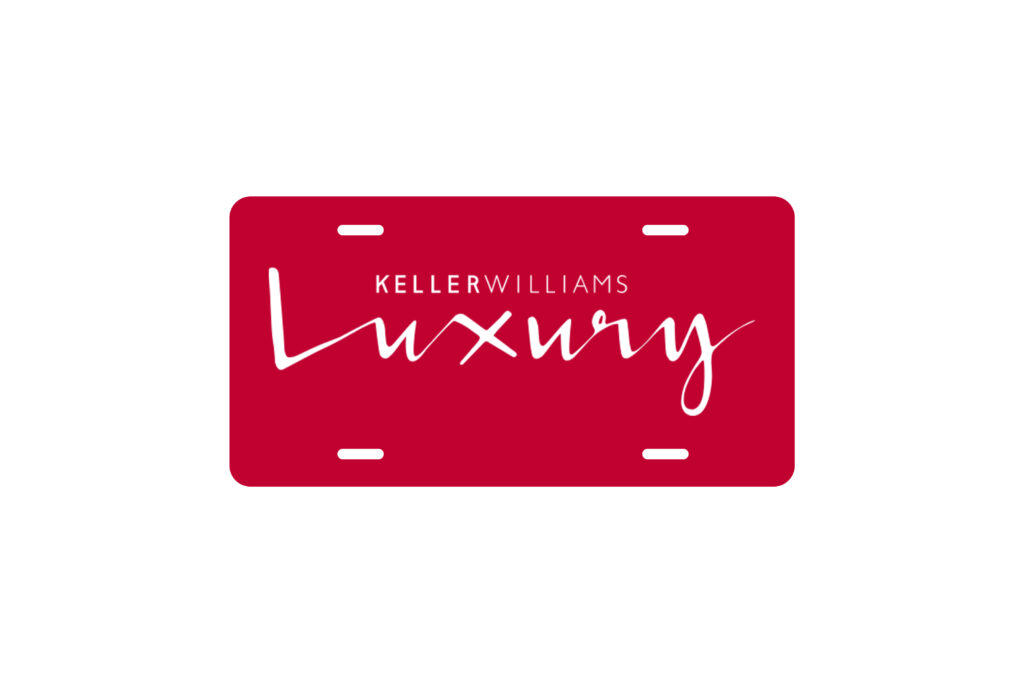 Keller Williams License plate- Luxury Red