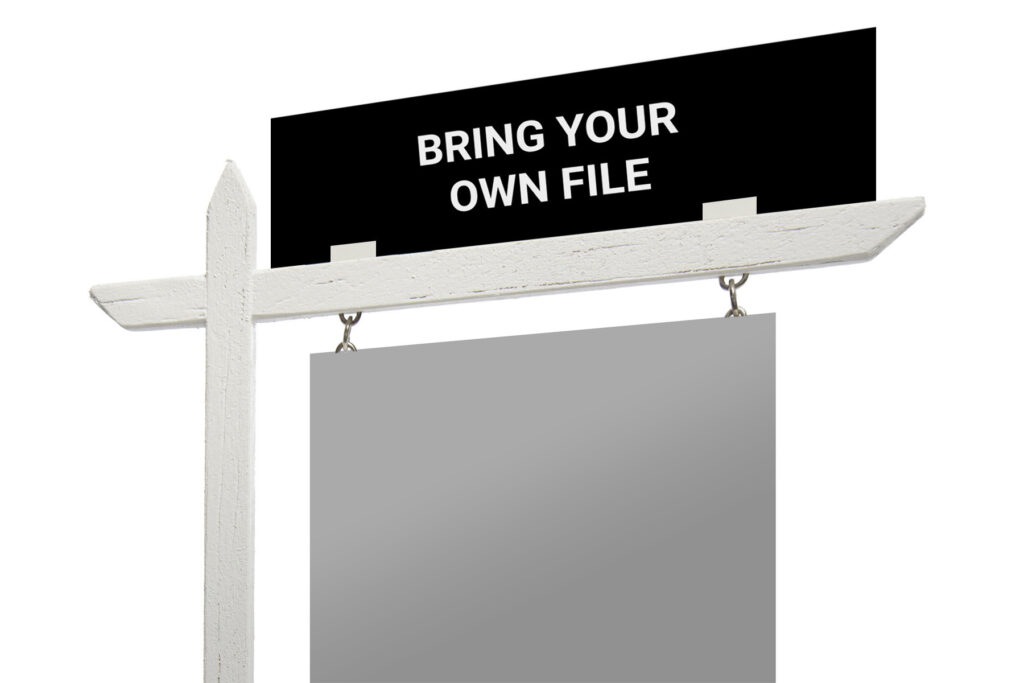 Other Brokerages | 4mm Coroplast 'Bring-Your-Own-File' Sign Riders 24″ x 6″