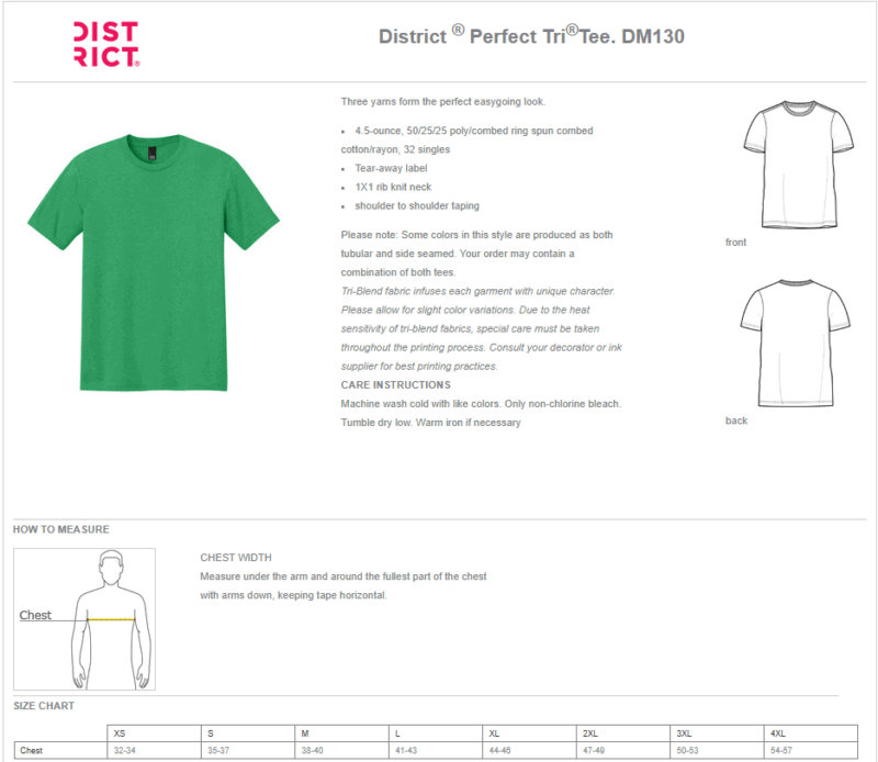 KW | District® Perfect Tri® Tee- Heather Charcoal - Image 4
