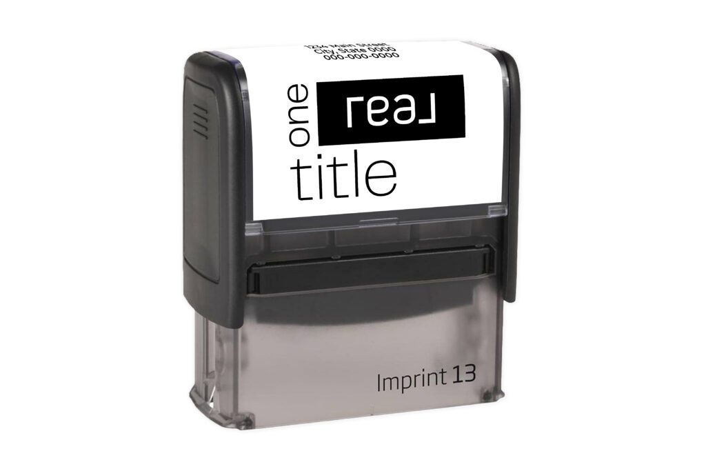 One Real Title | Branded Address Stamp