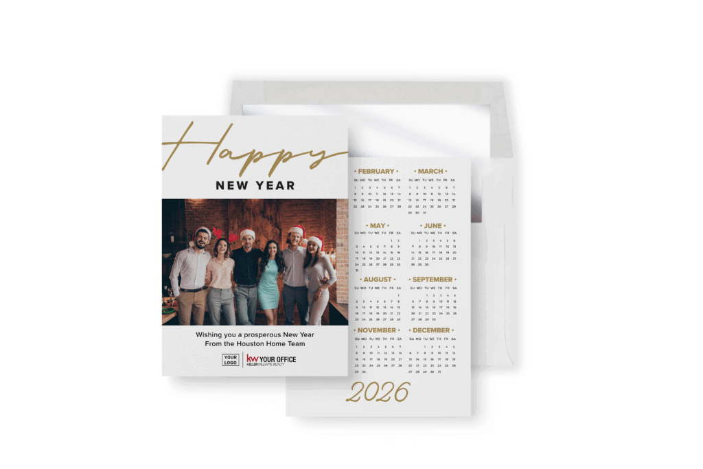 Holiday Postcards - Happy New Year Calendar with Photo