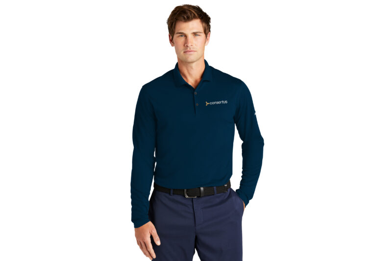 Consertus | Nike Mens Long Sleeve Polo - Image 3