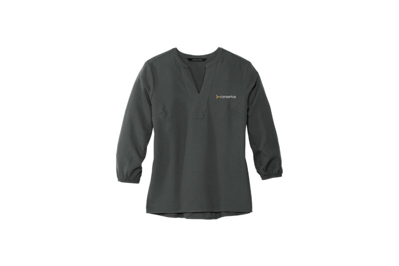 Consertus | Mercer+Mettle® Women's Stretch Crepe 3/4-Sleeve Blouse - Image 2