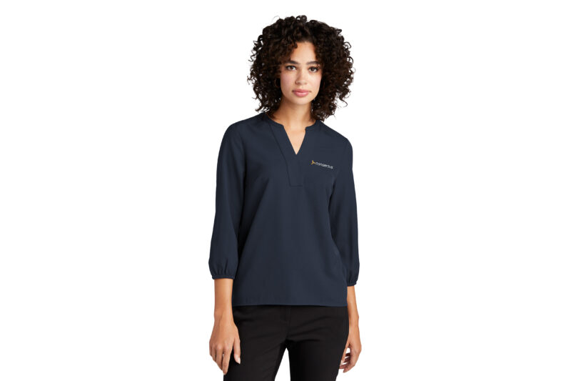 Consertus | Mercer+Mettle® Women's Stretch Crepe 3/4-Sleeve Blouse - Image 3