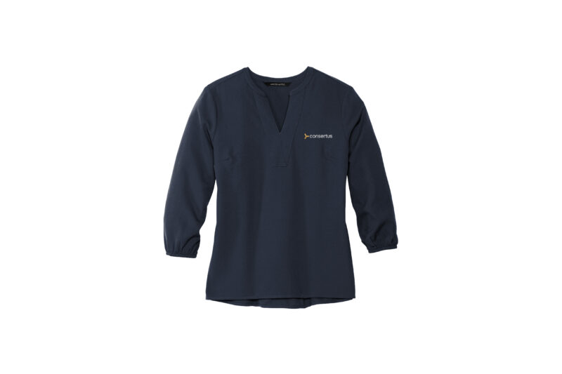 Consertus | Mercer+Mettle® Women's Stretch Crepe 3/4-Sleeve Blouse - Image 4