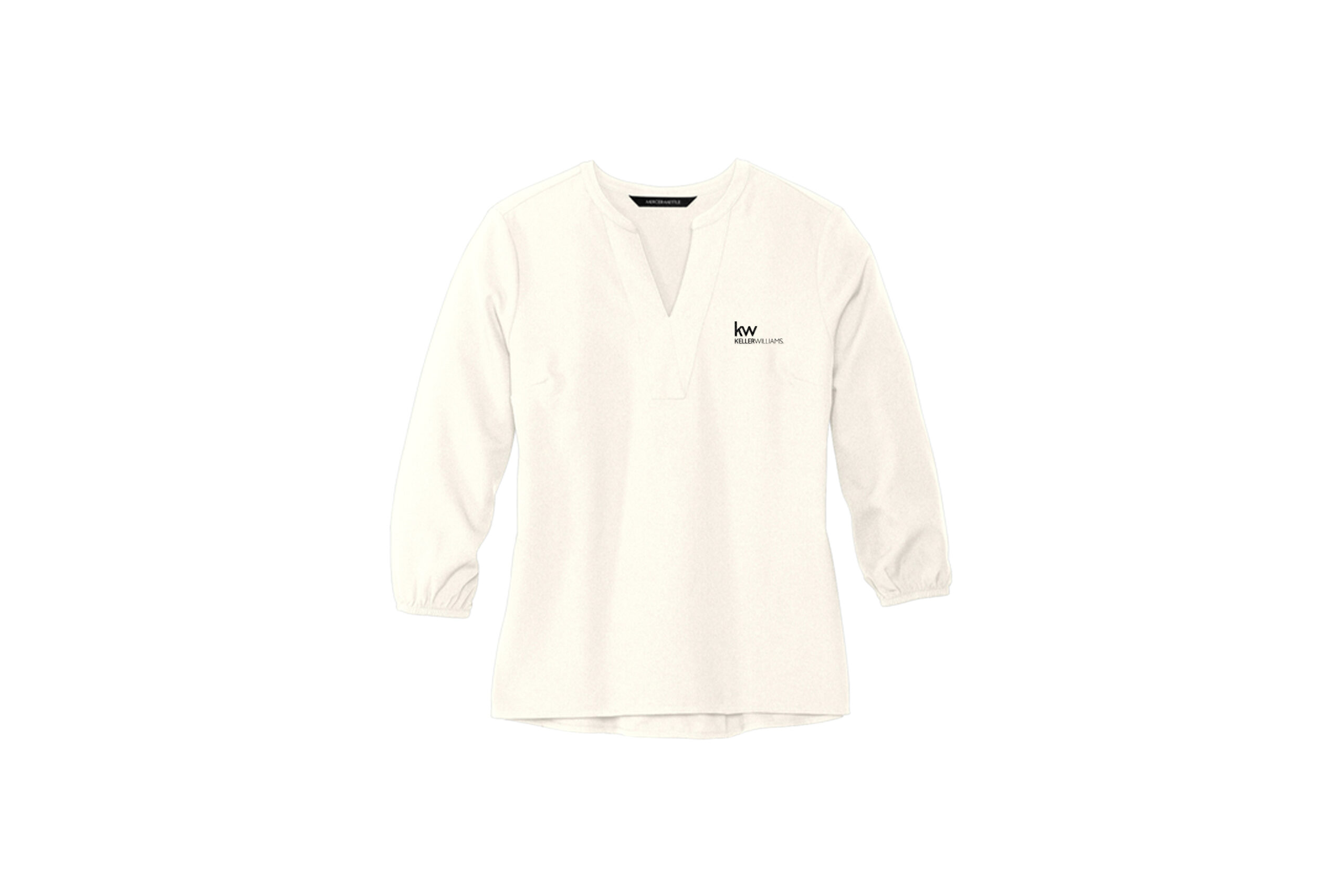 KW | Mercer+Mettle® Women's Stretch Crepe Long Sleeve Camp Blouse - Image 2