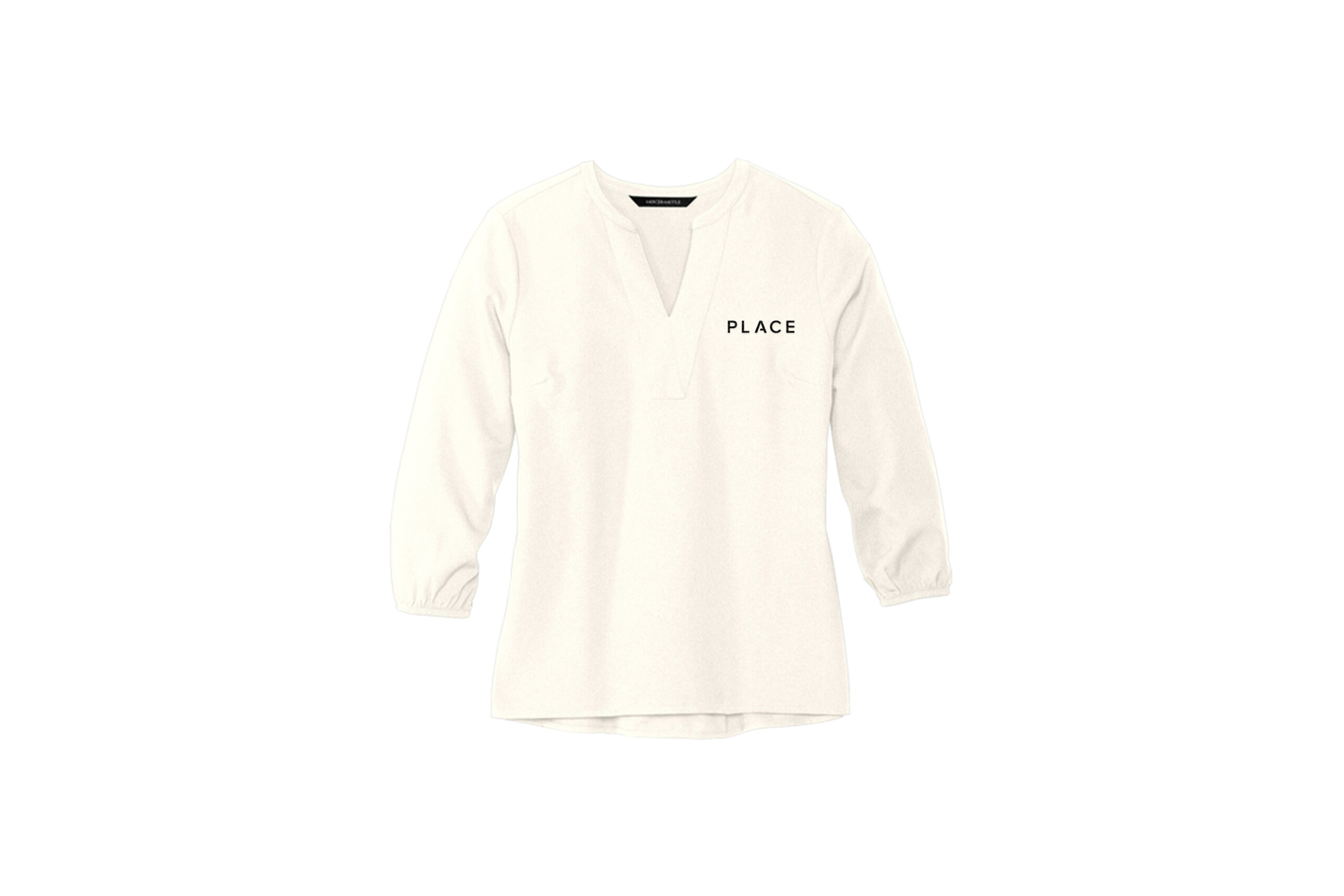 PLACE | Mercer+Mettle® Women's Stretch Crepe Long Sleeve Camp Blouse - Image 4
