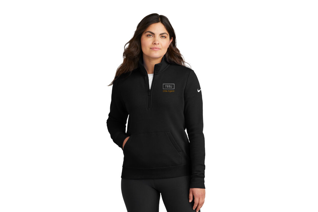 Real Elite Agent | Nike Women's Club Fleece Sleeve Swoosh 1/2-Zip